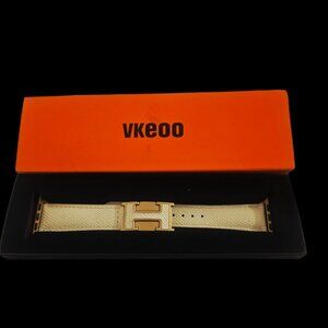 Vkeoo Womans Leather Apple watch band